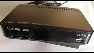 Decoder Digitale Terrestre HD DVB T2 iCAN T860 [upl. by Ssirk317]