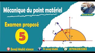 Examen proposé mécanique du point 5 [upl. by Judus]