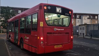 RARE  Journey on the London Bus Route W5  37554 YX60 DXL  Enviro 200  Stagecoach [upl. by Klinger]