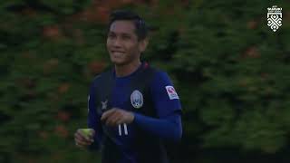 Chan Vathanaka edges closer to Hok Sochetras national team record AFFSuzukiCup2020 [upl. by Pevzner]