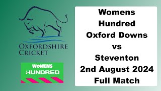 ODCC vs Steventon CC Oxfordshire Womens Hundred  Live Cricket stream with commentary [upl. by Lajet81]