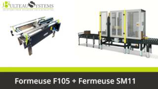 Combiné formeuse de caisse F105  fermeuse de caisse SM11 [upl. by Eoj18]