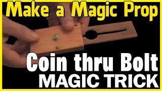 Tenyo Super Spike Coin Through Bolt Magic Trick Revealed  How to Make Close Up Magic Props [upl. by Ahsiuqat]