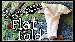 My Favorite Flat Diaper Fold  Modified Kite Fold [upl. by Missie943]