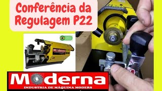 Aprenda como conferir a regulagem da Copiadora de chaves P22 Moderna [upl. by Ydnew]