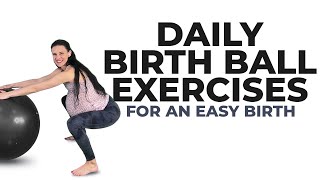 Birth Ball Exercises For Easy Delivery Third Trimester Exercises For Pregnancy [upl. by Ainerbas]