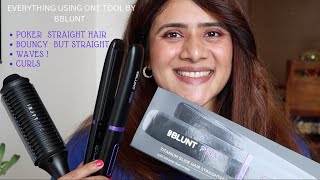 NEW BBLUNT PRO Hair appliances  Titanium Glide STRAIGHTENER amp Insta Smooth Straightening brush [upl. by Aylmar]