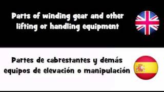 APRENDER INGLÉS  Partes de cabrestantes y demás equipos de elevación o manipulación [upl. by Adnilym740]