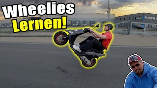 EINFACH WHEELIES LERNEN auf dem Roller  Motovlog  Jac [upl. by Ardeed317]