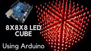 How to make 8x8x8 LED CUBE using arduino [upl. by Shara536]