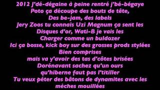 Sexion dassaut  disque dor Paroles [upl. by Todhunter]