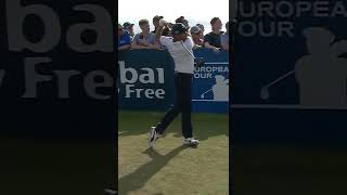 Huge Rickie Fowler drive JUST misses fans 👀 [upl. by Leima]