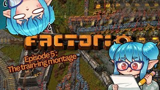 Training the trains ￣▽￣ ✨factorio episode 5✨ [upl. by Lillis]