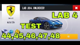 Asphalt 8 Ferrari F60 America RampD Test 4445464748 Lab 4 [upl. by Lunneta]