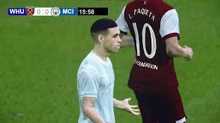 🔴West Ham vs Manchester City LIVE  Premier League 2425  game simulation and recreation [upl. by Nueoras]