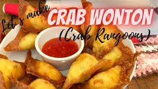 EASY Crab Cream Cheese Wonton  CRISPY Crab Rangoon Recipe [upl. by Henleigh]