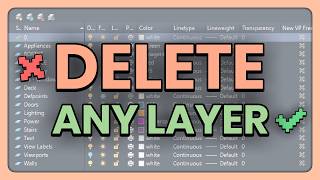 How to Delete Any Layer in AutoCAD [upl. by Sanger634]