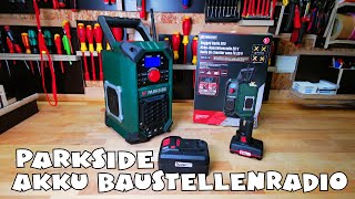 PARKSIDE® AkkuBaustellenradio PBRA 20Li B2 20 V  12 V oder Netzbetrieb [upl. by Suneya]