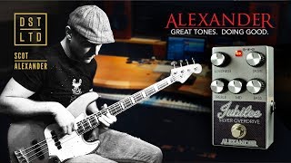 Alexander Pedals Jubilee Silver Overdrive Bass Demo [upl. by Akeyla]