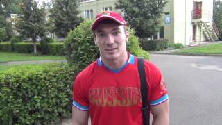 Apti Aukhadov after Universiade 18072013 [upl. by Aikahs]