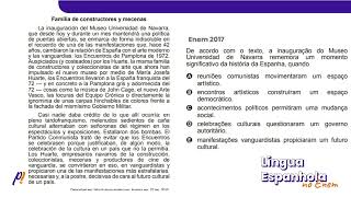 ENEM LIBRAS 2017  Conectores DIscursivos  De acordo com o texto a inauguração do Museo [upl. by Anev700]