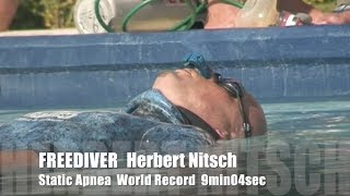 Freediver Herbert Nitsch  WR18 2006 Static Apnea 9min04 [upl. by Dleifxam]