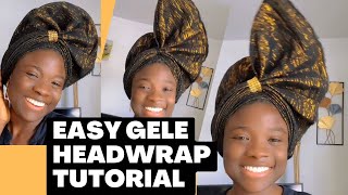 QUICK amp EASY GELE HEADWRAP TUTORIAL 🔥 [upl. by Shawnee]