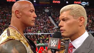 The Rock confronta Cody Rhodes Parte 2  WWE RAW 8 de Abril 2024 Español [upl. by Conrade]