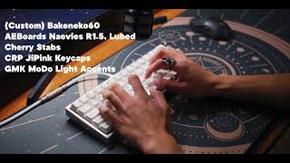 Lubed Raeds vs Naevies on Bakeneko60 PC Plate Typing Test ASMR [upl. by Alyam]