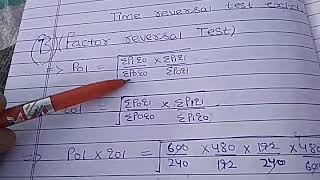 Fishers Method time reversal and factor reversal Index Number [upl. by Nykal]