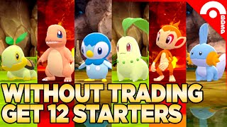 How to Get All 12 Starter Pokemon WITHOUT TRADING in Brilliant Diamond amp Shining Pearl [upl. by Ravid]