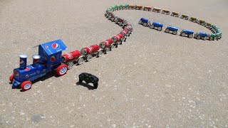 How to make a Longest Train Using Pepsi Cans  DIY Toy  Car at Home [upl. by Ierbua726]