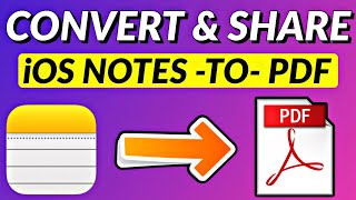 How To Convert Notes To PDF on iPhone I How To Convert iPhone Notes To PDF I How To Share iOS Notes [upl. by Amrac318]