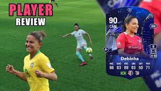 DRIBBLING GODESS 90 TOTY HONOURABLE MENTIONS DEBINHA PLAYER REVIEW  FC 24 Ultimate Team [upl. by Merline]