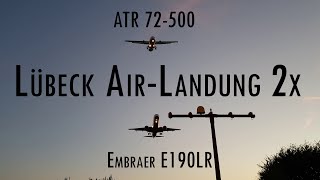 UHD4K Planespotting Lübeck  Lübeck AirLandungen aus Mahon und München am 24082022 [upl. by Aivatnuhs]