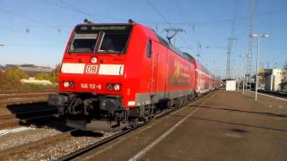 Zugverkehr in MüllheimBaden Bahnhof 05112015 [upl. by Hseyaj]