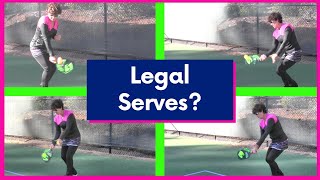 Pickleball RulesWere Those LEGAL Pickleball Serves [upl. by Leirda]