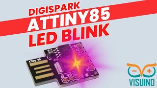 ATtiny85 Digispark How to Blink an LED Using Visuino [upl. by Urian]