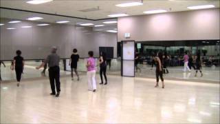 Simplemente Intermediate Line Dance Demo by Vogue Dance Club [upl. by Weir]