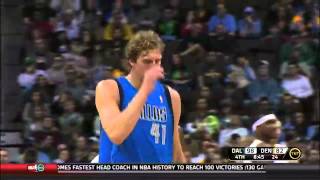 Dirk Nowitzki décapite Rodrigue Beaubois [upl. by Leakim623]