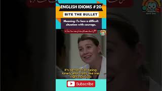 Learn English idioms with TV Series 20  BITE THE BULLET shorts english idioms vocabe ronaldo [upl. by Frida]