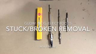 How to remove broken stuck glow plug electrode in then cylinder head engine [upl. by Naga]