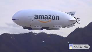 Amazon Zeppelin deploying delivery drones [upl. by Yssirhc627]