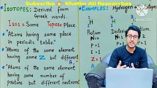 Concept of isotopes class 9th  Lec 7  Complete detail  in Pashto khatimaliresearches [upl. by Bibeau]