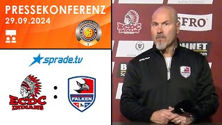 29092024  Pressekonferenz  ECDC Memmingen Indians vs Heilbronner Falken [upl. by O'Mahony]