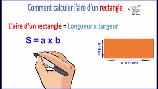 Les formes géométriques  calculer le Périmètre et l’aire d’un rectangle [upl. by Pillihpnhoj858]