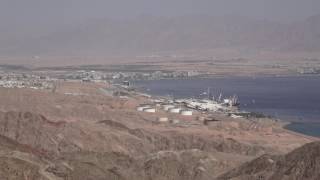 View over Egypt Israel Eilat Aqaba and Jordan [upl. by Siddra]