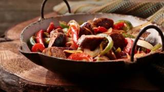 Recipe Italian Sausage Pepper amp Onion Skillet [upl. by Gere871]