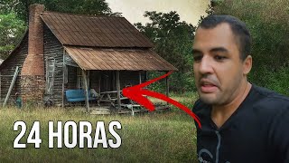 24 HORAS NA CABANA ABANDONADA DA FLORESTA [upl. by Elhsa593]