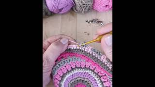 COJIN REDONDO DE CROCHET ALOCRAZY PINK HOME [upl. by Smallman]